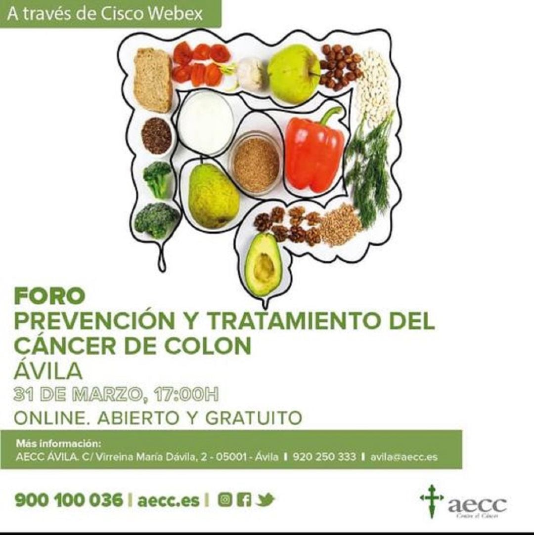 Cartel de la jornada sobre el cáncer de colon