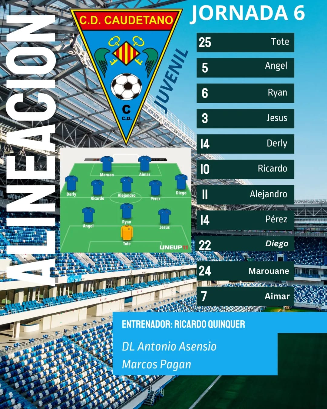 Alineación del juvenil