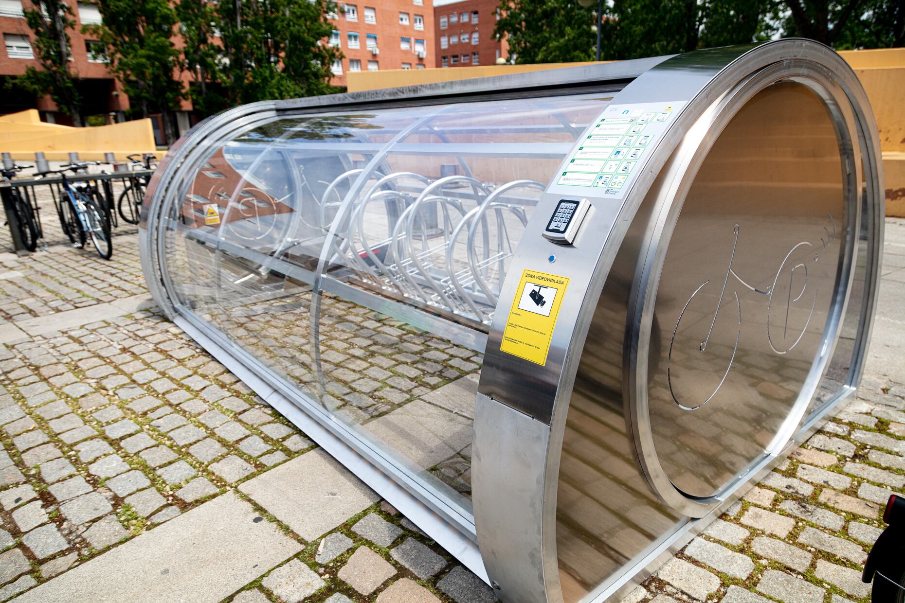 Imagen de archivo del aparcamiento para bicicletas automatizado en Tres Cantos (Madrid)