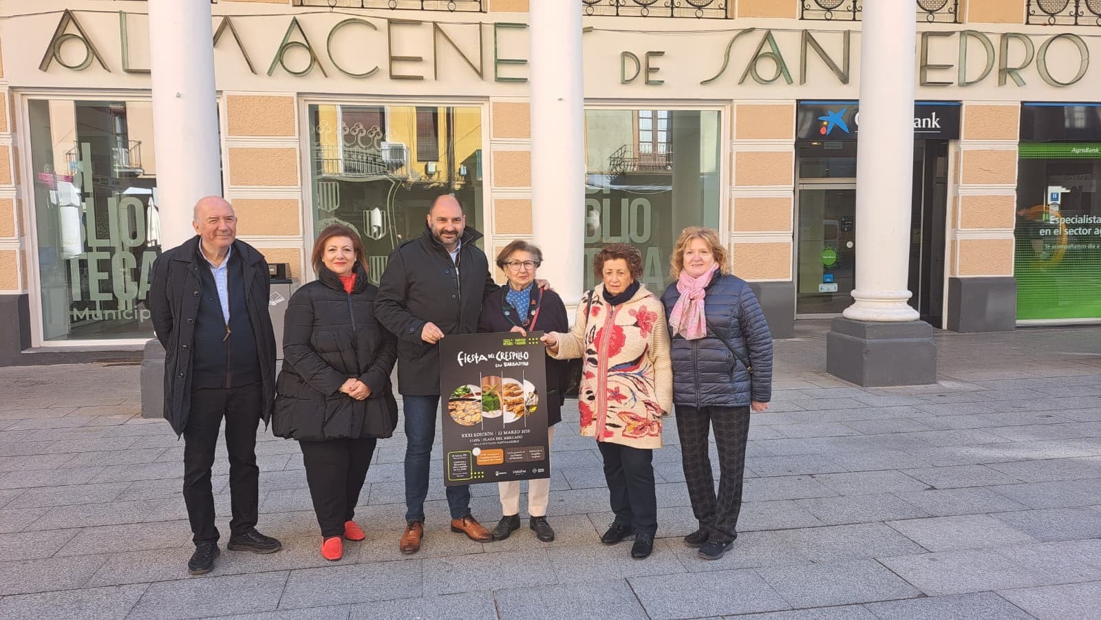 Presentación de la Fiesta del Crespillo en la Plaza del Mercado de Barbastro