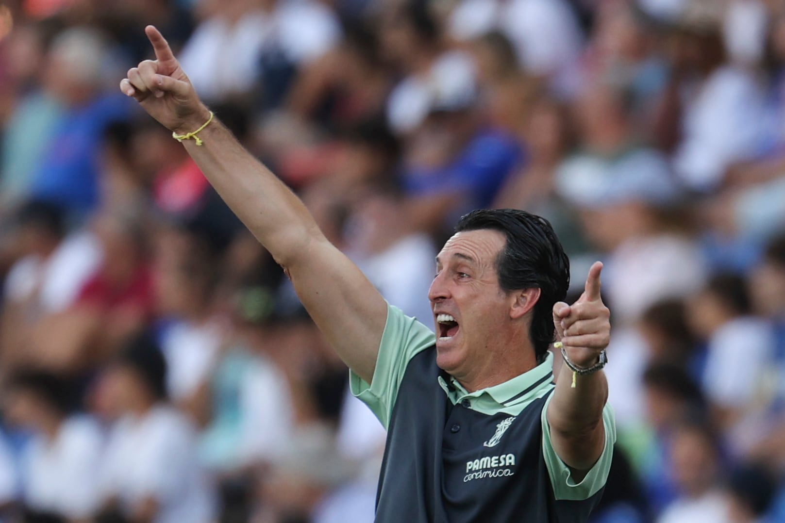 GETAFE (MADRID), 28/08/2022.-El entrenador del Villarreal Unai Emery, durante el partido de la jornada 3 de LaLiga Santander contra el Getafe, este domingo en el Coliseum Alfonso Pérez en Getafe.- EFE/Kiko Huesca
