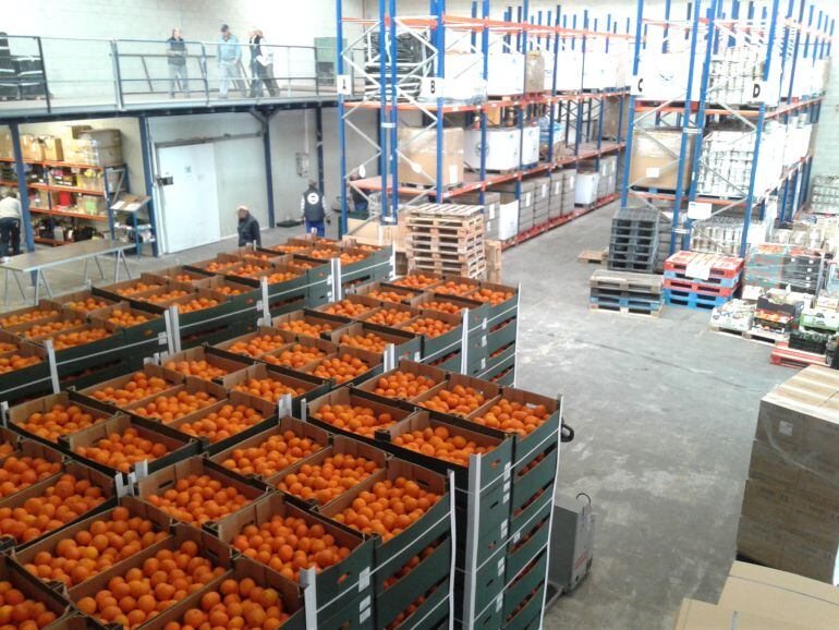 Vista de las instalaciones del Banco de Alimentos en el polígono Plazaola de Berrioplano