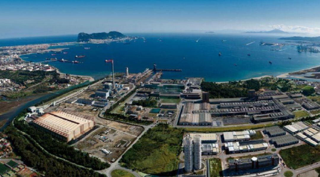 Vista aérea del Campo de Gibraltar.