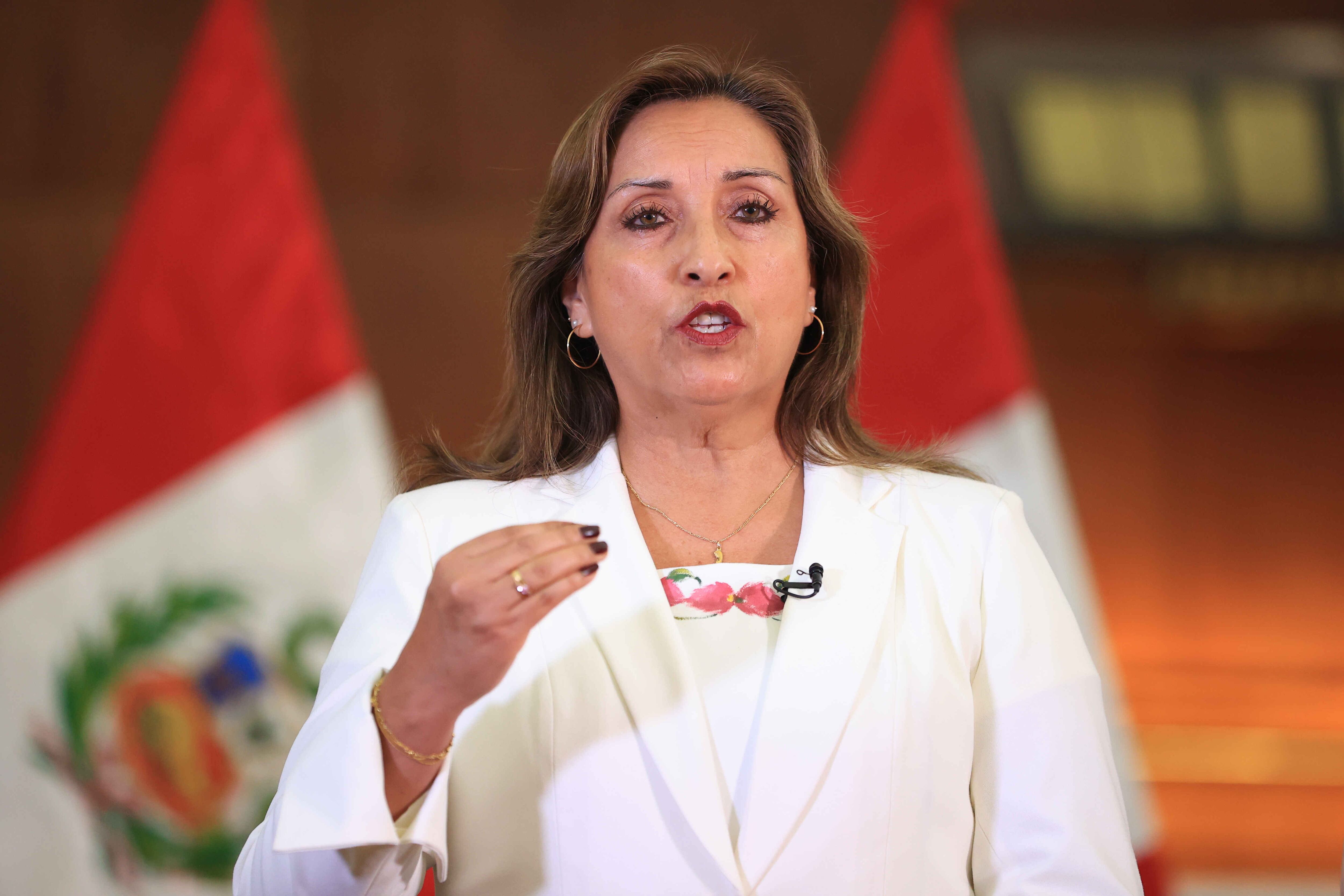 La presidenta de Perú, Dina Boluarte.