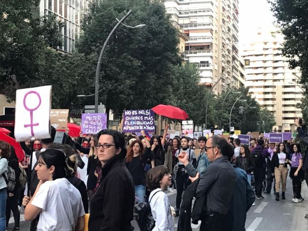 Miles de personas han vuelto a manifestarse esta tarde por Murcia pidiendo igualdad