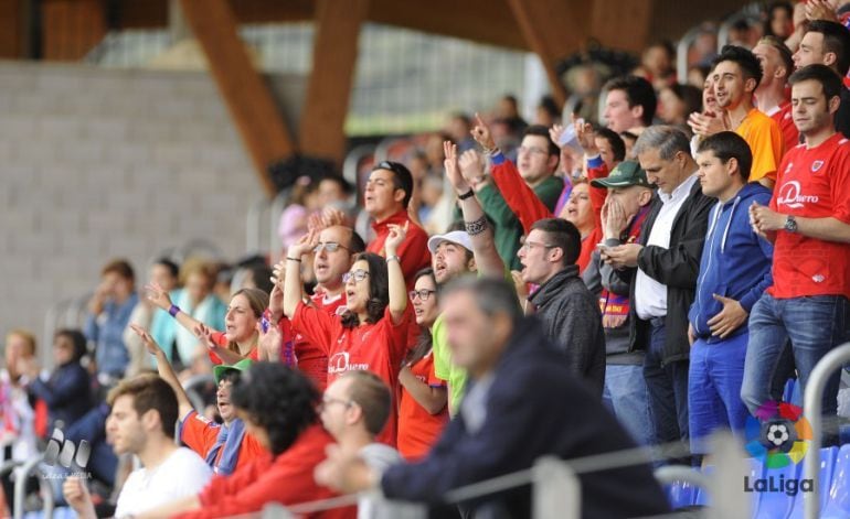 Aficionados del Numancia, durante la pasada temporada.