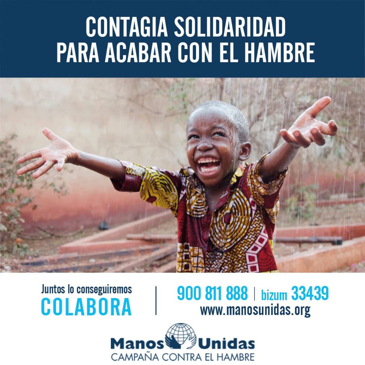 "Contagia solidaridad para acabar con el hambre", campaña nº 62 de Manos Unidas
