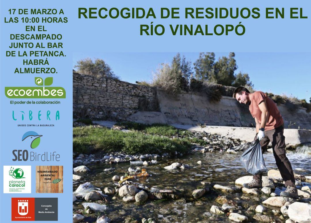 Elda lanza una jornada para limpiar el río Vinalopó