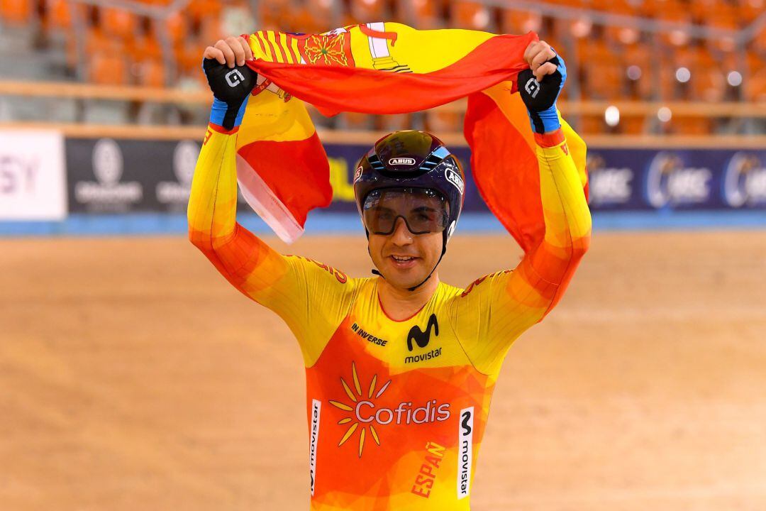 El ciclista español Sebastián Mora, campeón de Europa de puntuación 