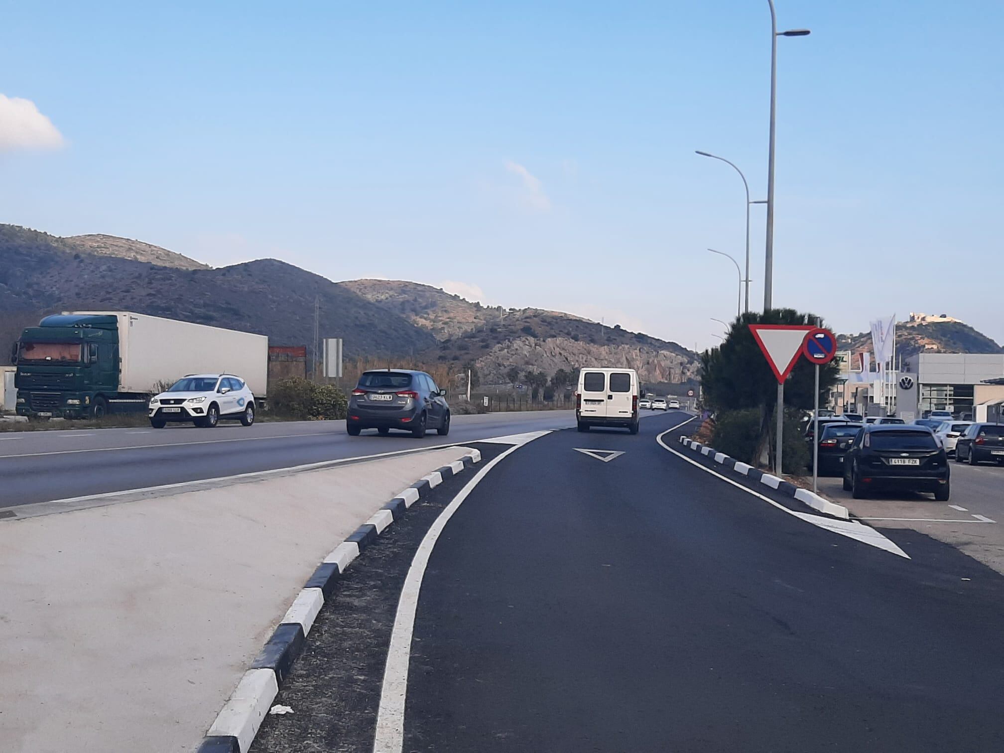 Nuevo carril de incorporación en el Polígono Alcodar de Gandia