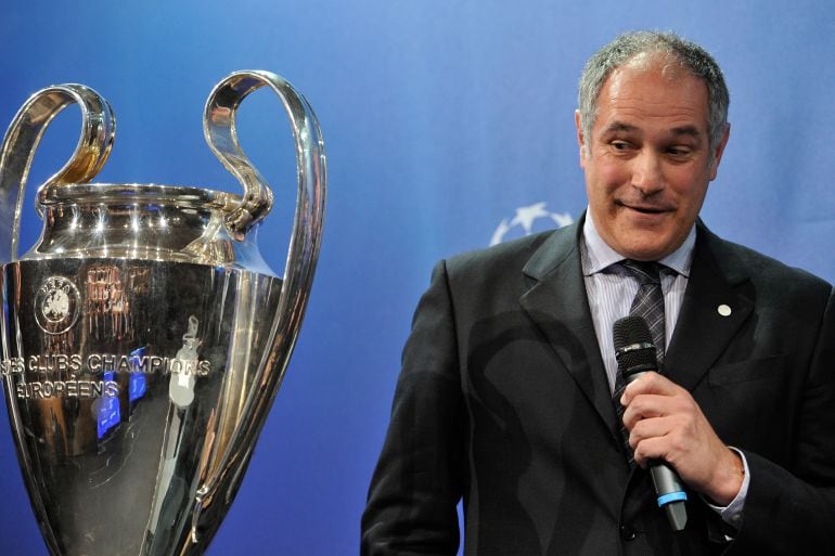 Andoni Zubizarreta, en un sorteo de la Champions de la temporada 2012-13.