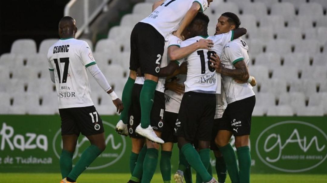 Celebración del primer gol racinguista