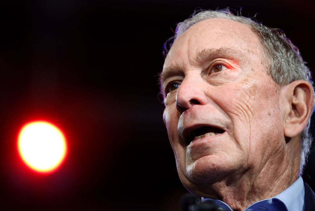 Mike Bloomberg durante su discurso en Florida