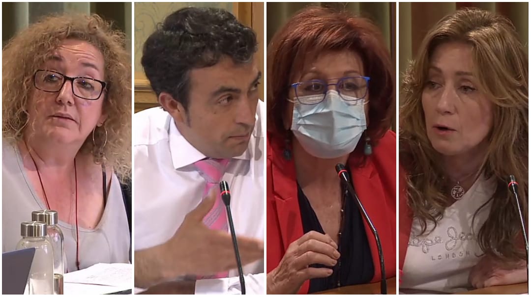 De izquierda a derecha, los portavoces de Cuenca nos Une, PP, Cuenca en Marcha y Ciudadanos