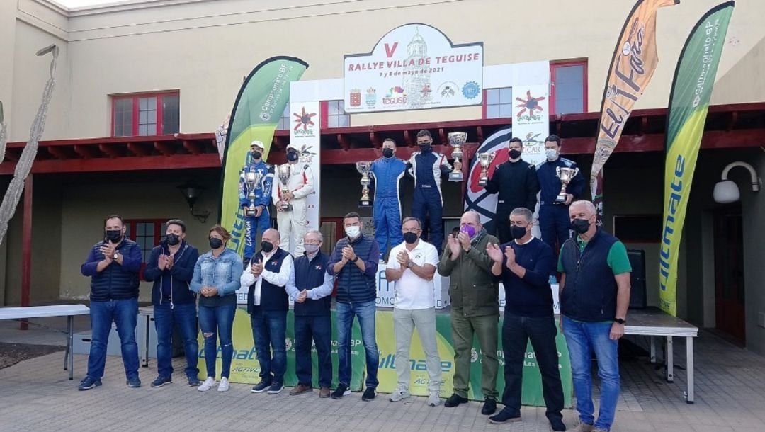 Podio absoluto del V Rallye Villa de Teguise.