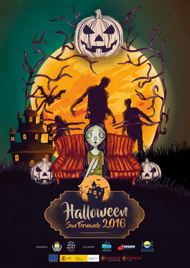 Cartel anunciador de las actividades de Halloween