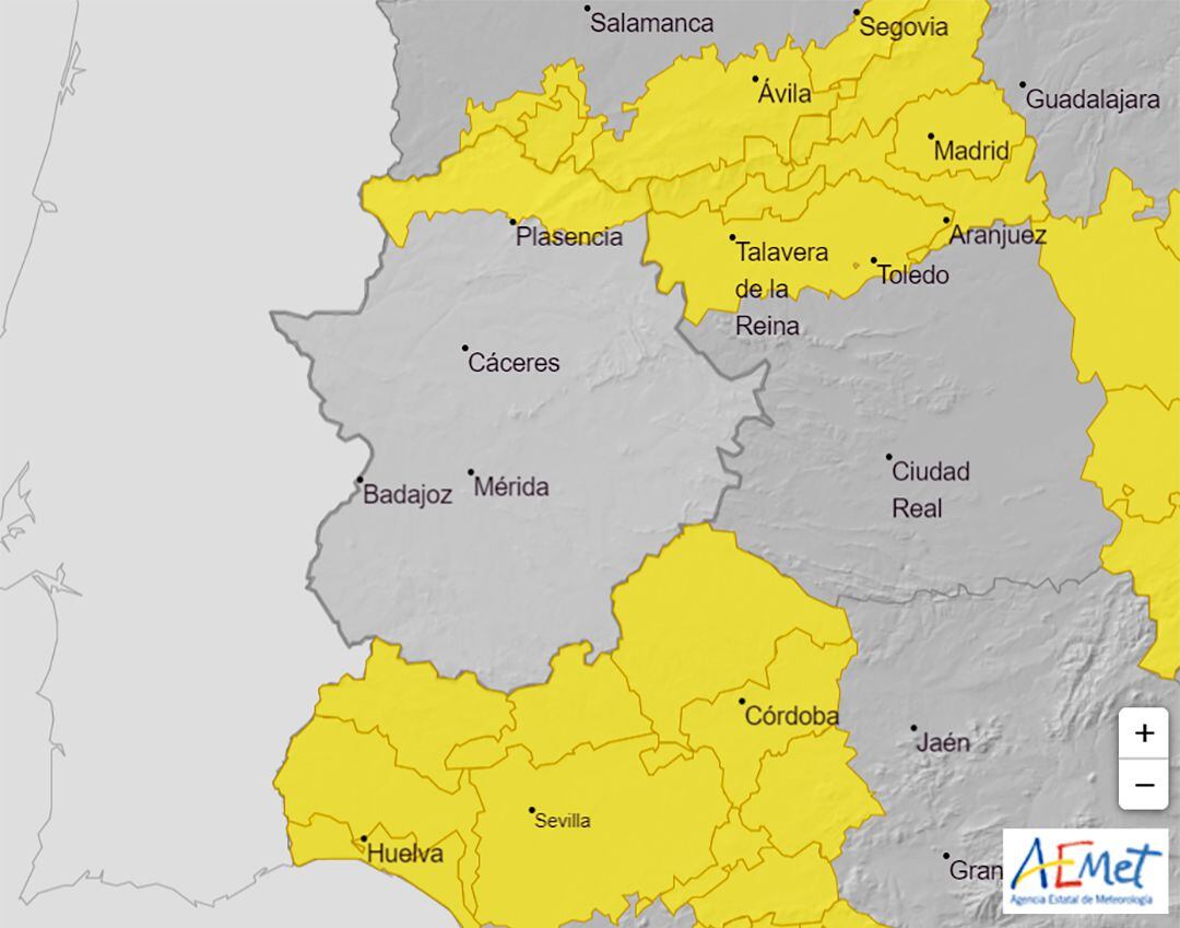 Mapa de alertas meteorológicas