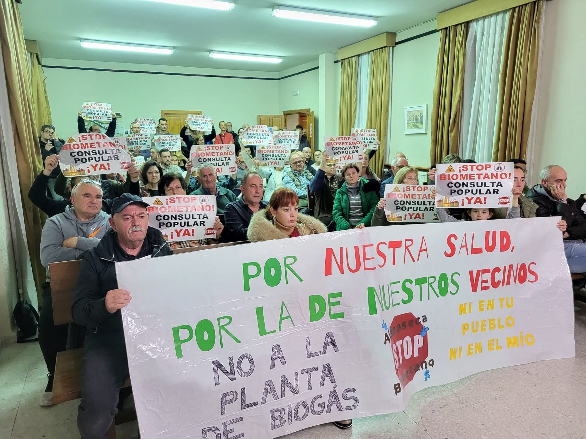 Protestas Moraña Stop Biometano./Plataforma La Moraña Stop Biometano