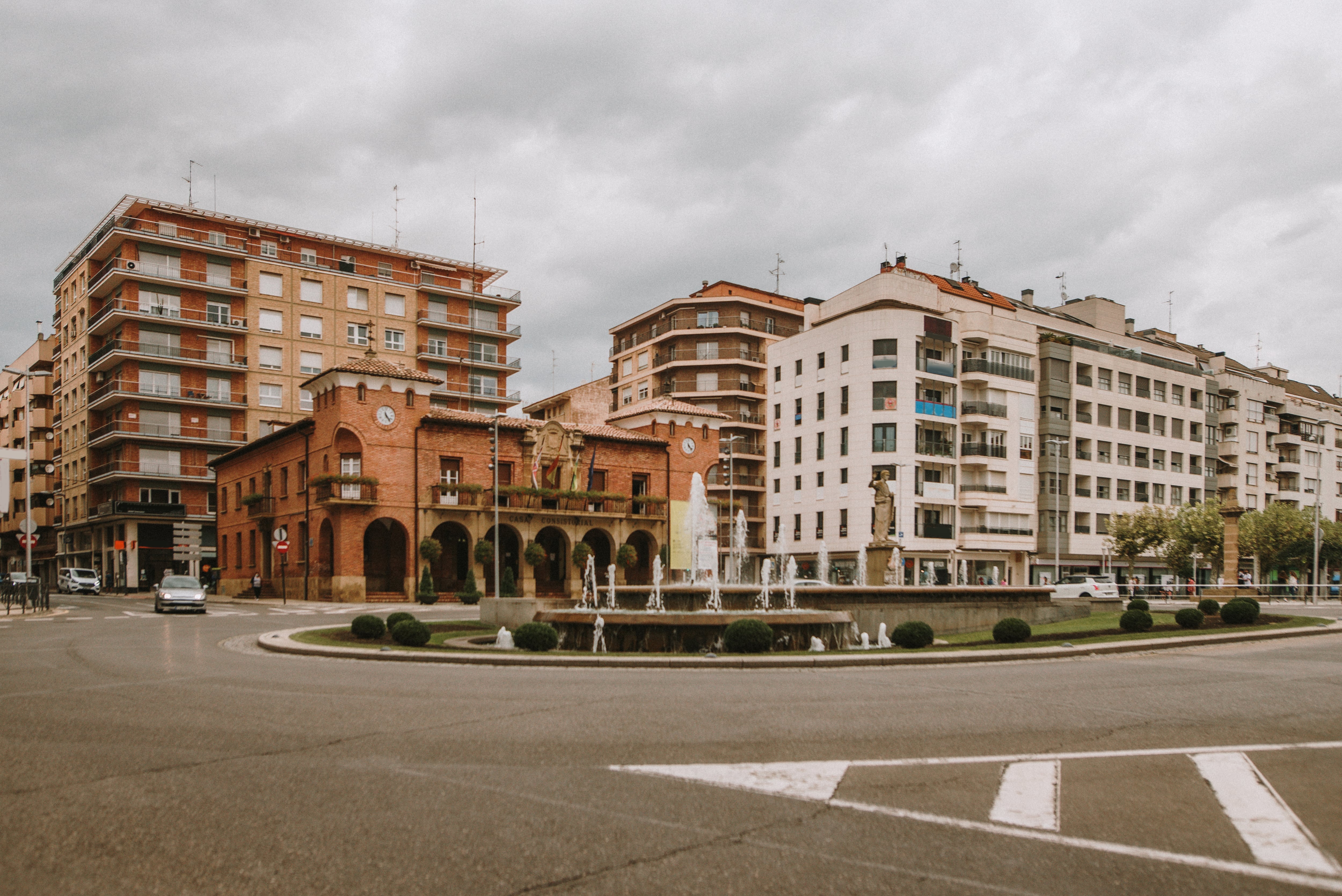 The city hall building square in Calahorra, La Rioja, Spain