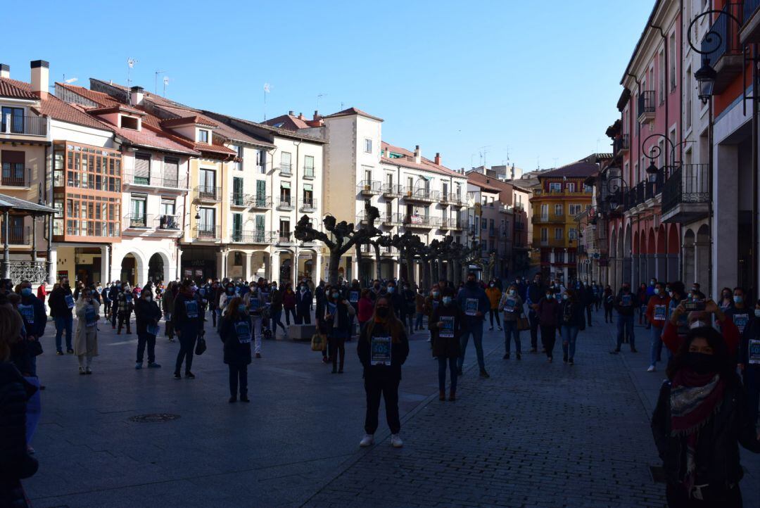 La marcha concluía en la Plaza Mayor