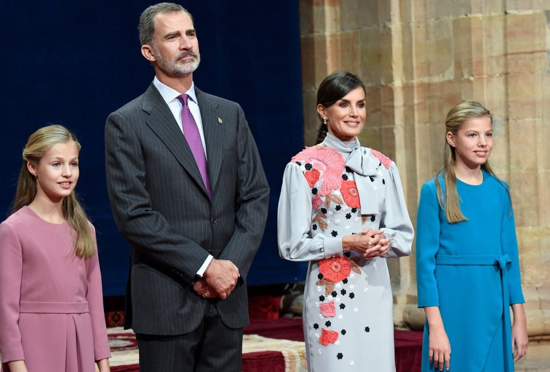 La familia real al completo en la entrega de premios Princesa de Asturias. 