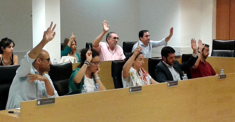 El grupo municipal del Partido Popular en el pleno de San Sebastián de los Reyes