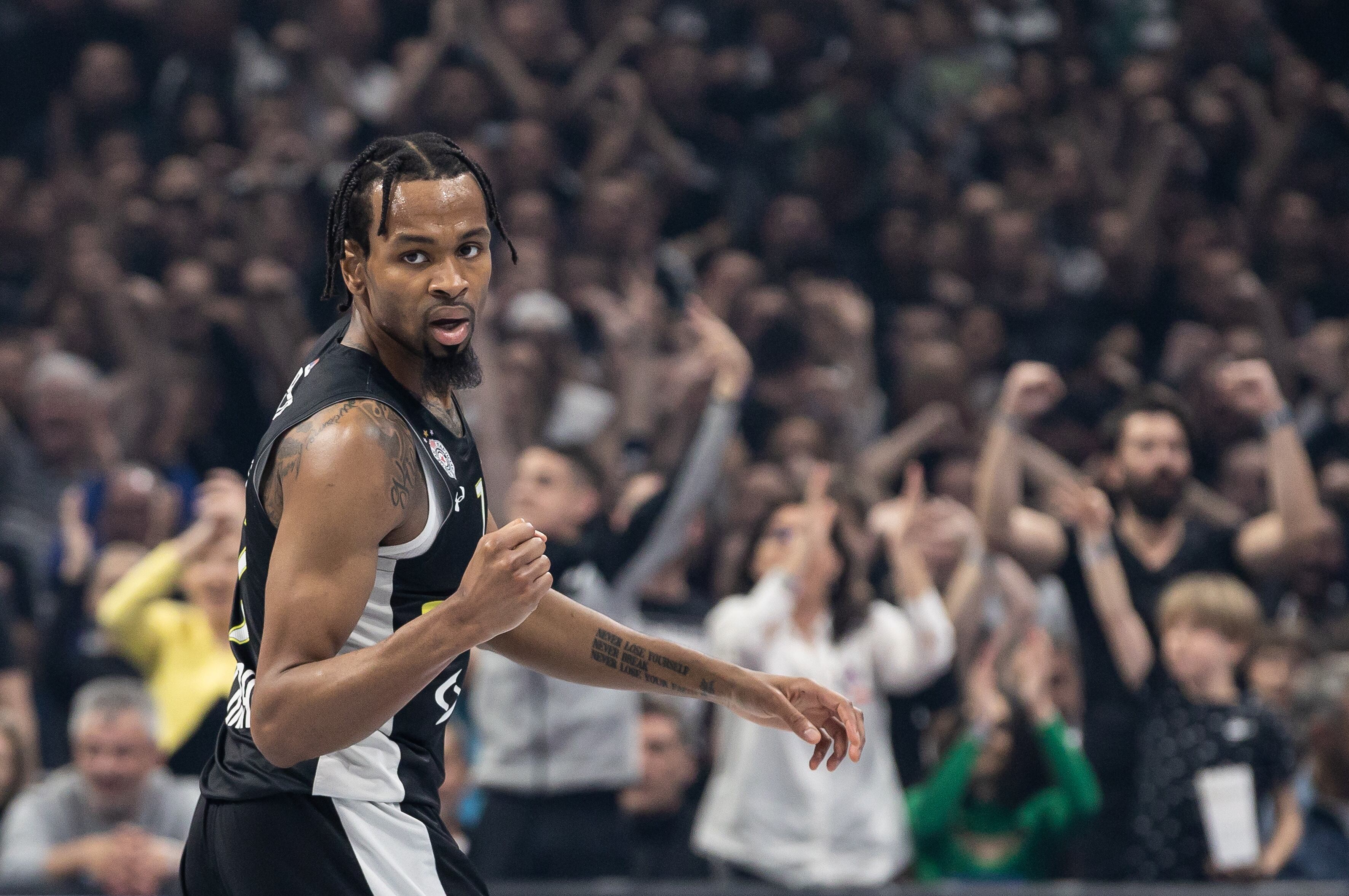 Kevin Punter, durante un partido con el Partizan en EuroLeague