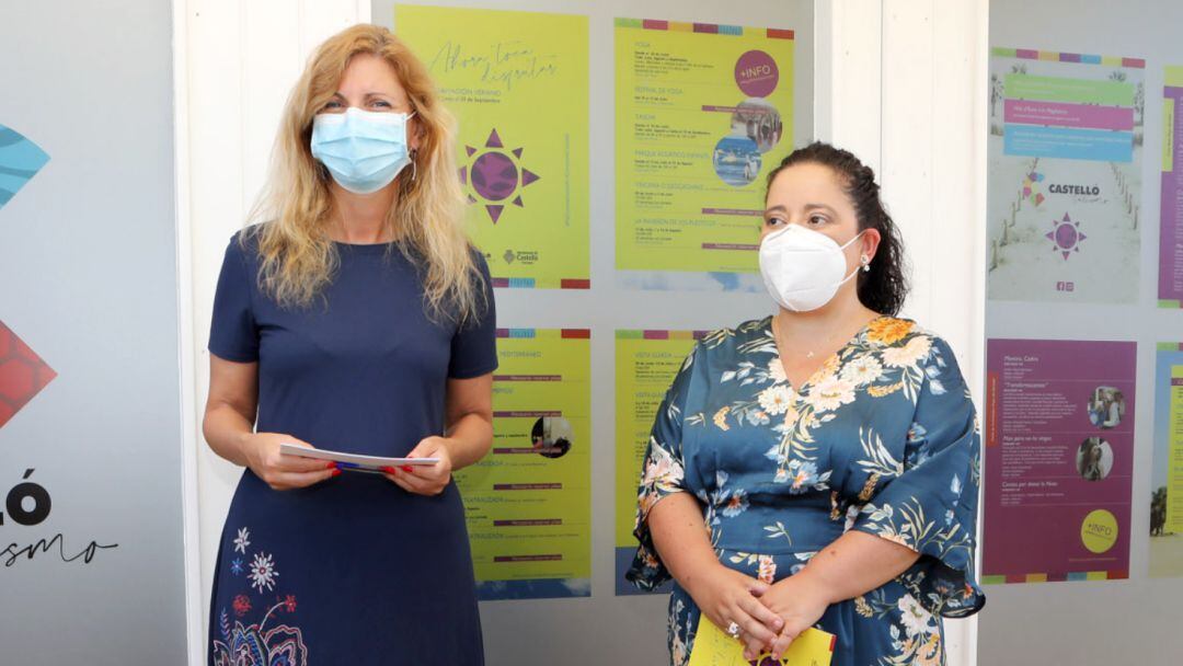Imagen de la alcaldesa de Castelló, Amparo Marco, con la concejala de Turismo, Pilar Escuder