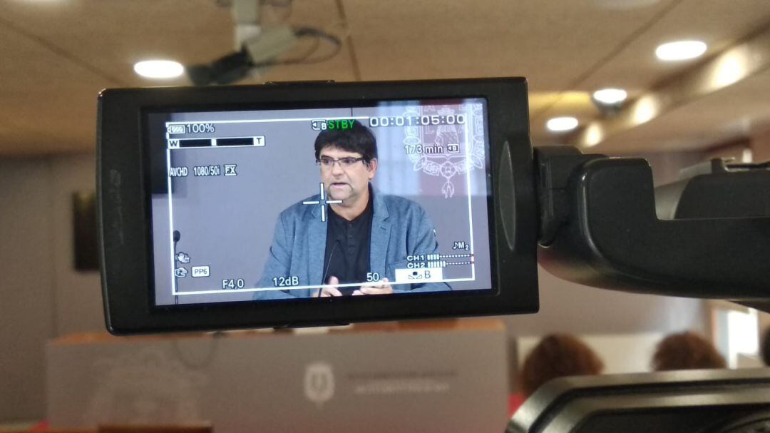 Pavón durante una rueda de prensa en el Ayuntamiento