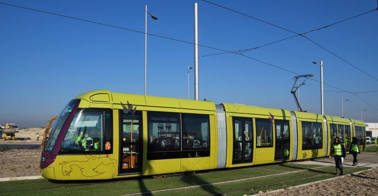 Tranvía de Jaén en pruebas.