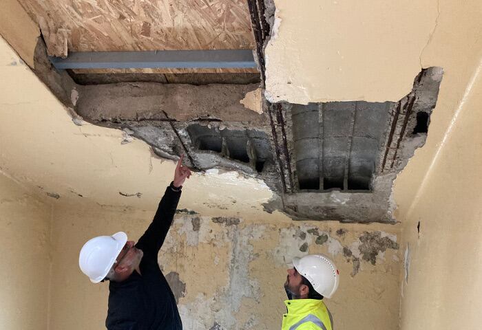 Julián Reina visitó las obras