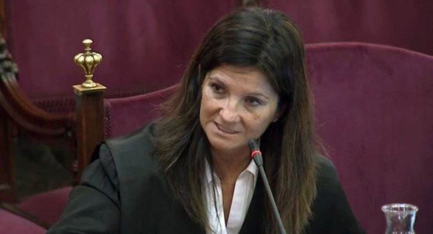 Rosa Seoane durante el juicio al procés en el Supremo