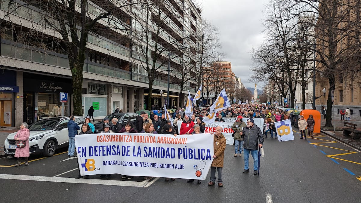 Miles de personas marchan en Euskadi en defensa de la sanidad pública