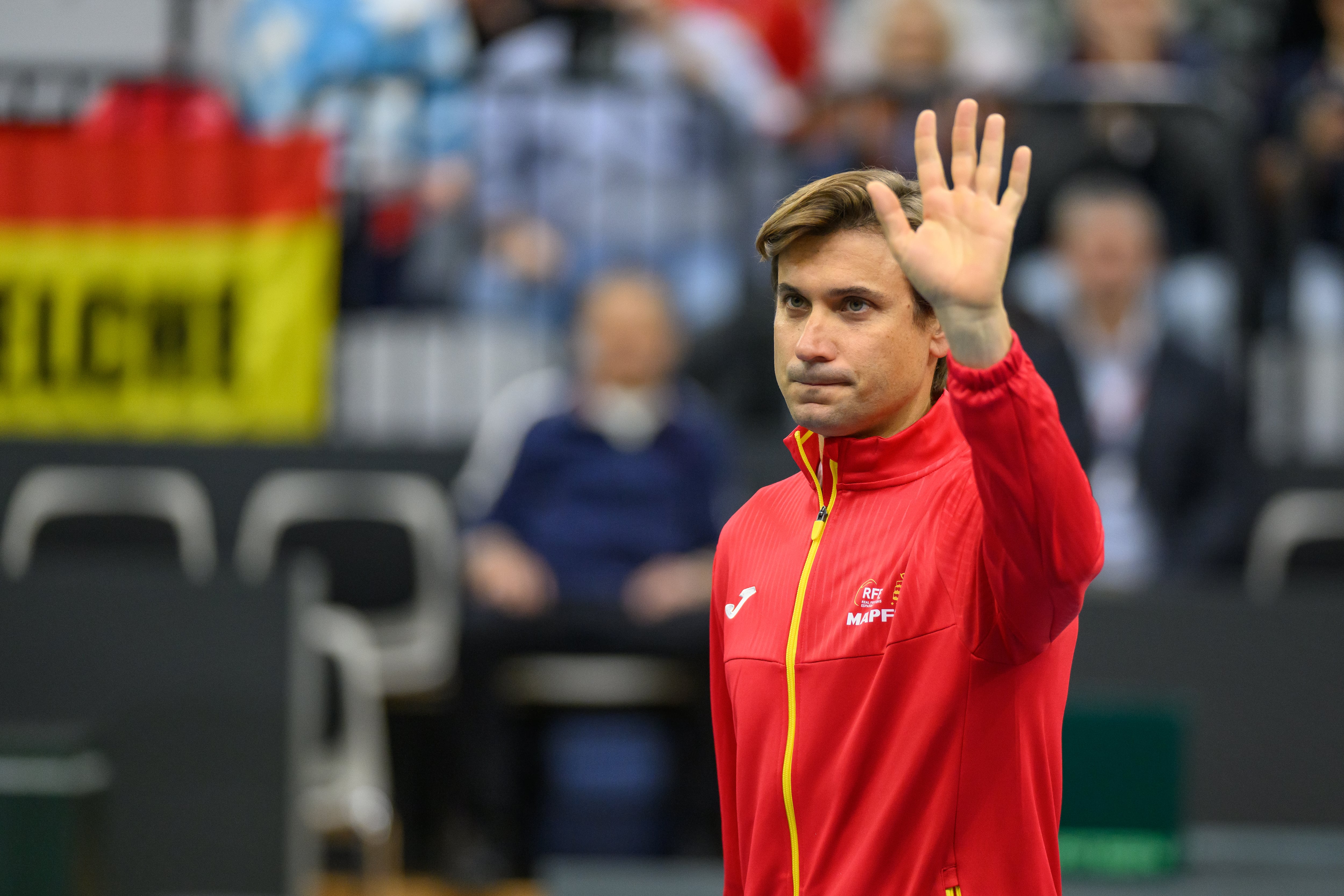 David Ferrer, en la eliminatoria de la Davis entre España y Suiza