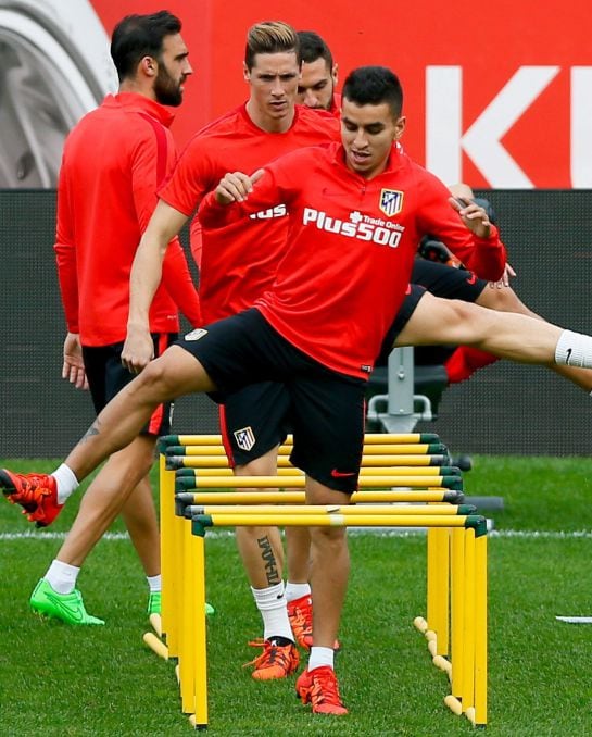 Correa, durante un entrenamiento con el Atlético de Madrid