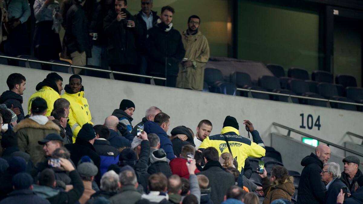 Eric Dier salta a la grada para encararse con aficionados que insultaron a su hermano, según Mourinho
