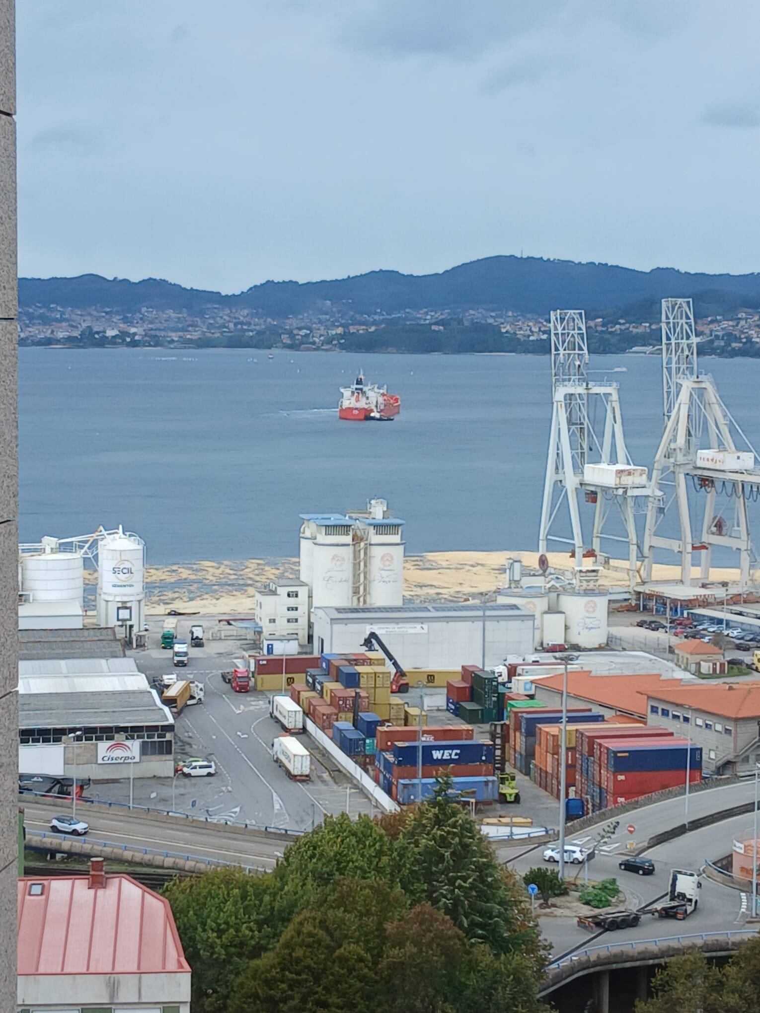 Vertido de aceite de palma en Vigo