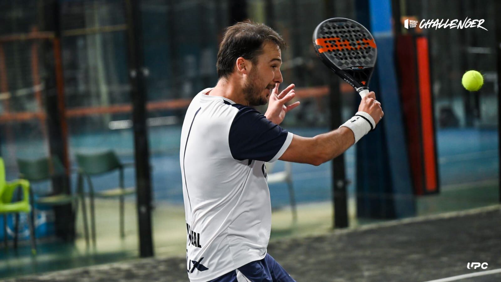 David Leal, durante su partido