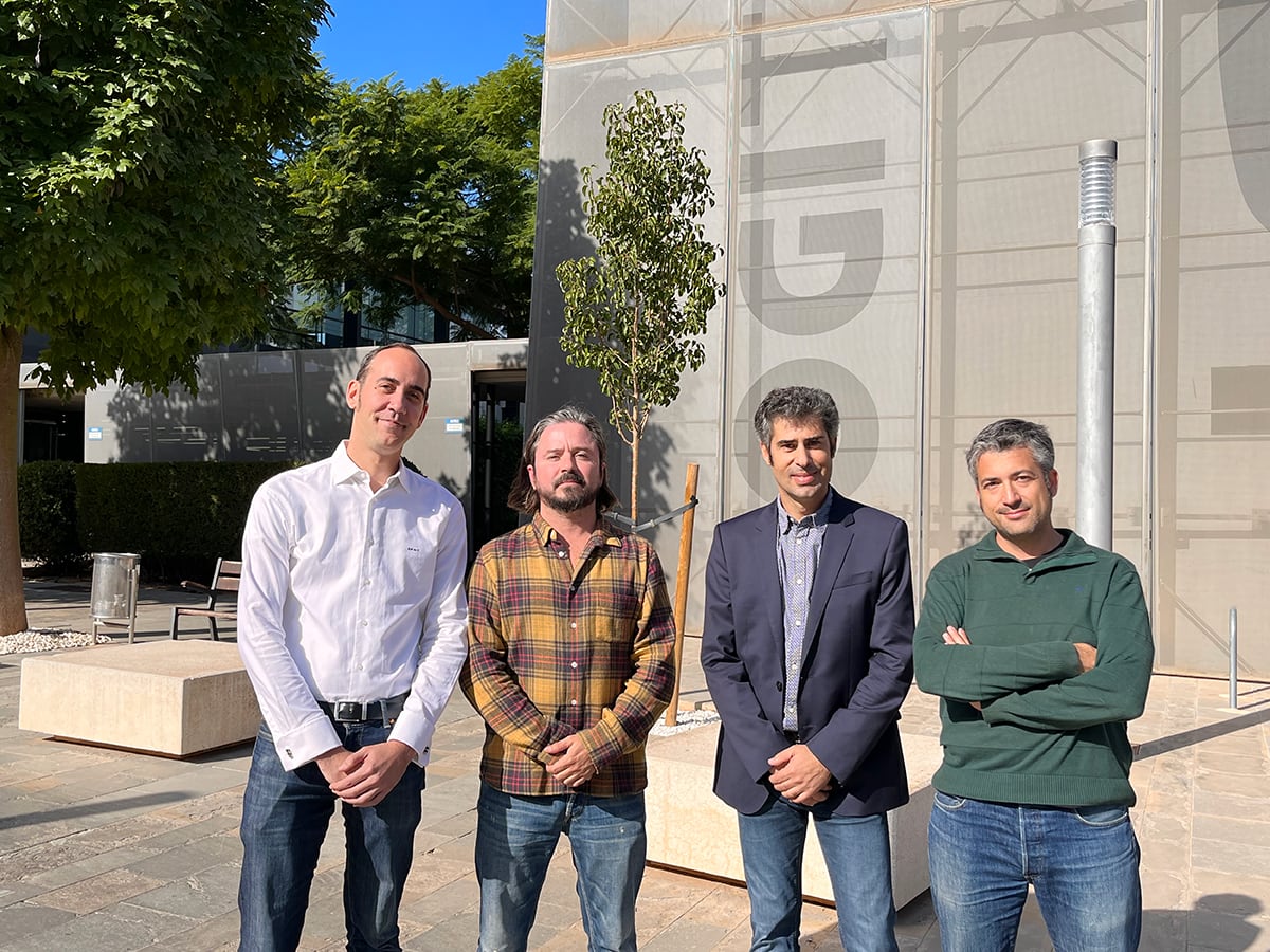 Sergio Martínez (Marketing Director Logitravel), Álvaro Martínez (CEO Mallorca Live), Joan Balaguer  (CEO Logitravel) y Pau Forner (Director Comercial y Comunicación Mallorca Live)