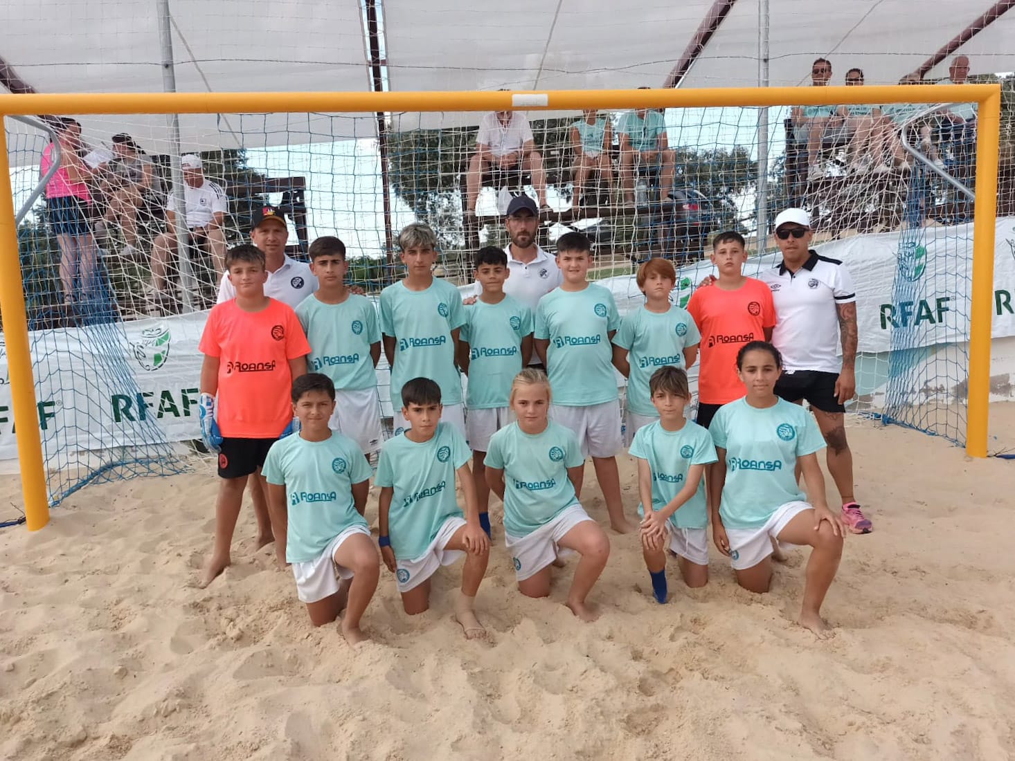 El equipo Alevín Xerez Roansa de fútbol playa