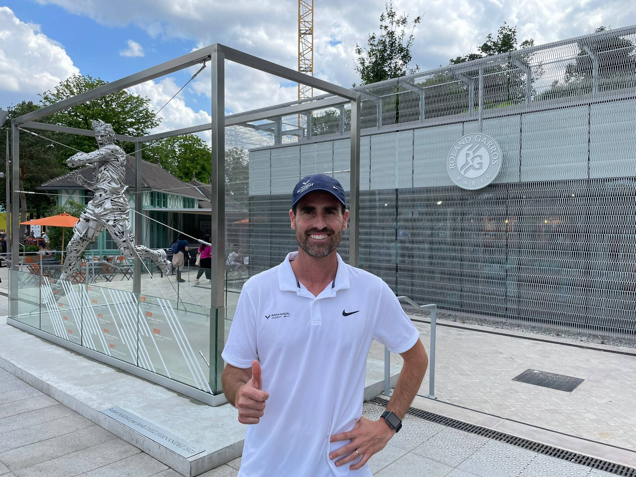 Pedro Clar, entrenador de Casper Ruud, en Roland Garros