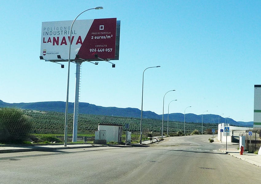 Entrada al Polígono La Nava de Puertollano