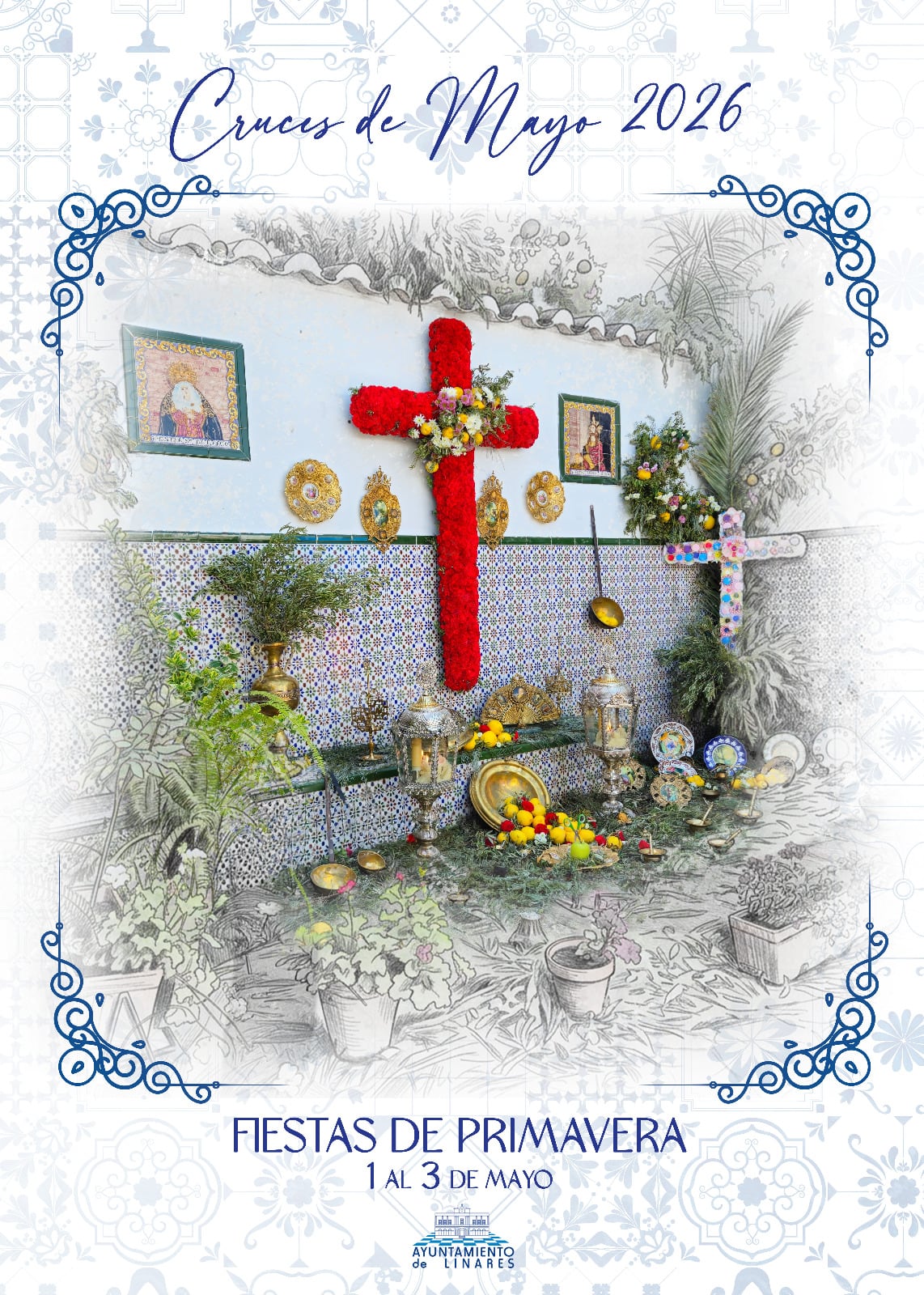 Cartel Cruces de Mayo 2026 en Linares