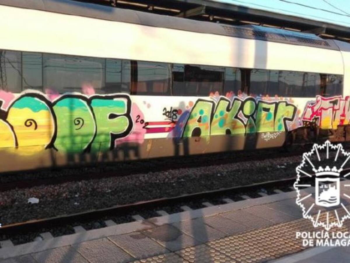 Detenidos cuatro de los grafiteros más activos de Málaga