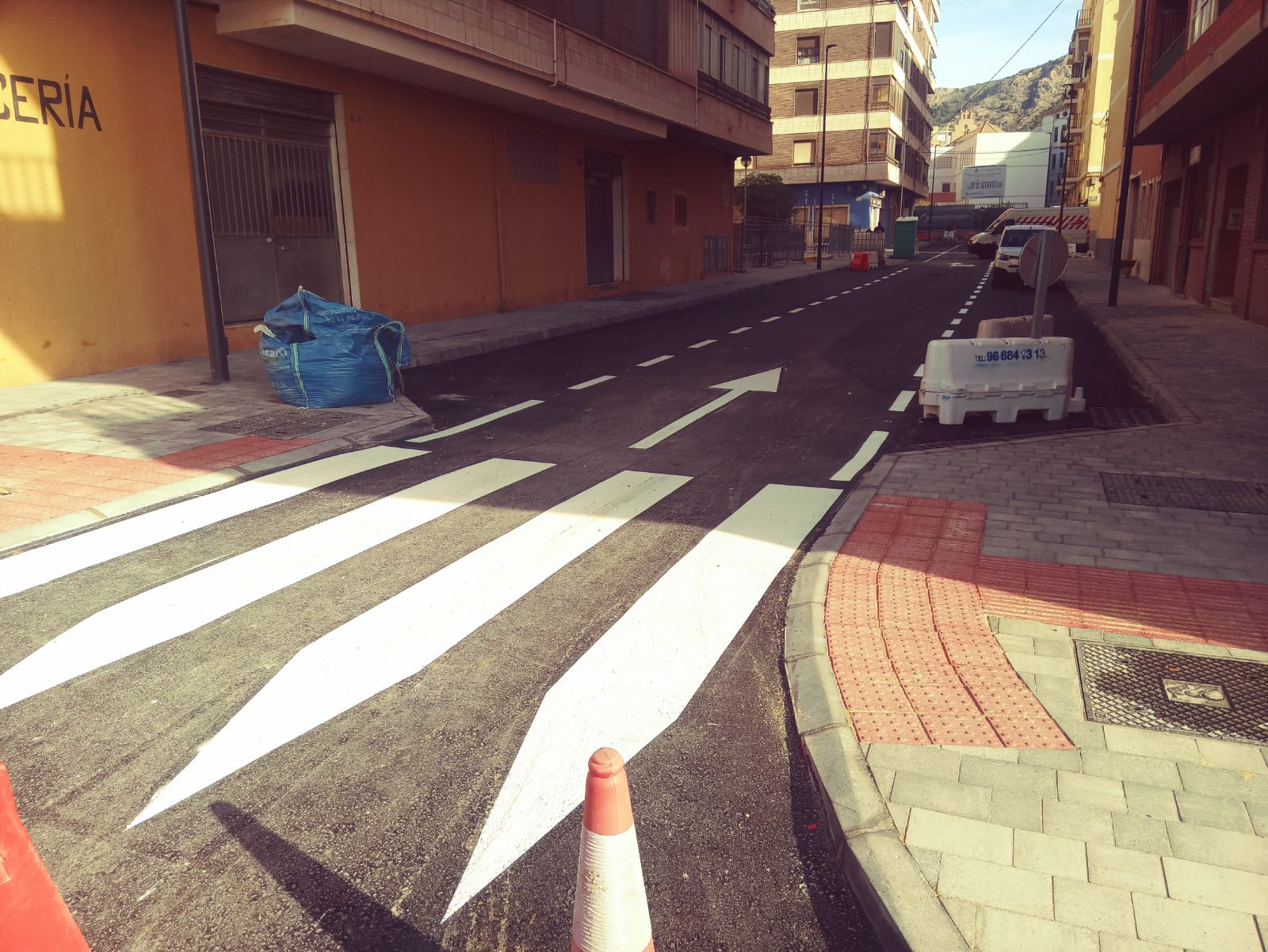 Aspecto de las obras ya terminadas