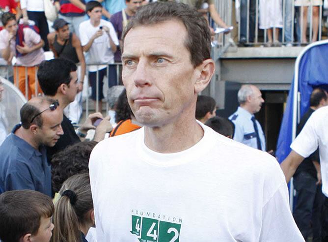 Butragueño, durante un partido benéfico