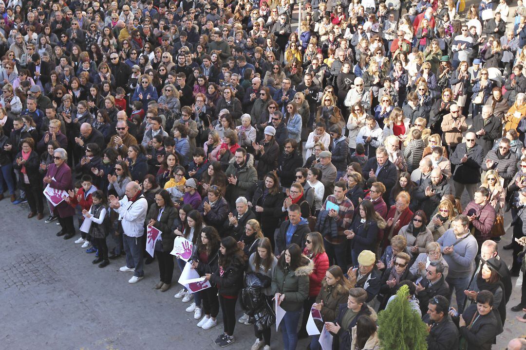 Imagen de la concentración multitudinaria ayer en Borriana