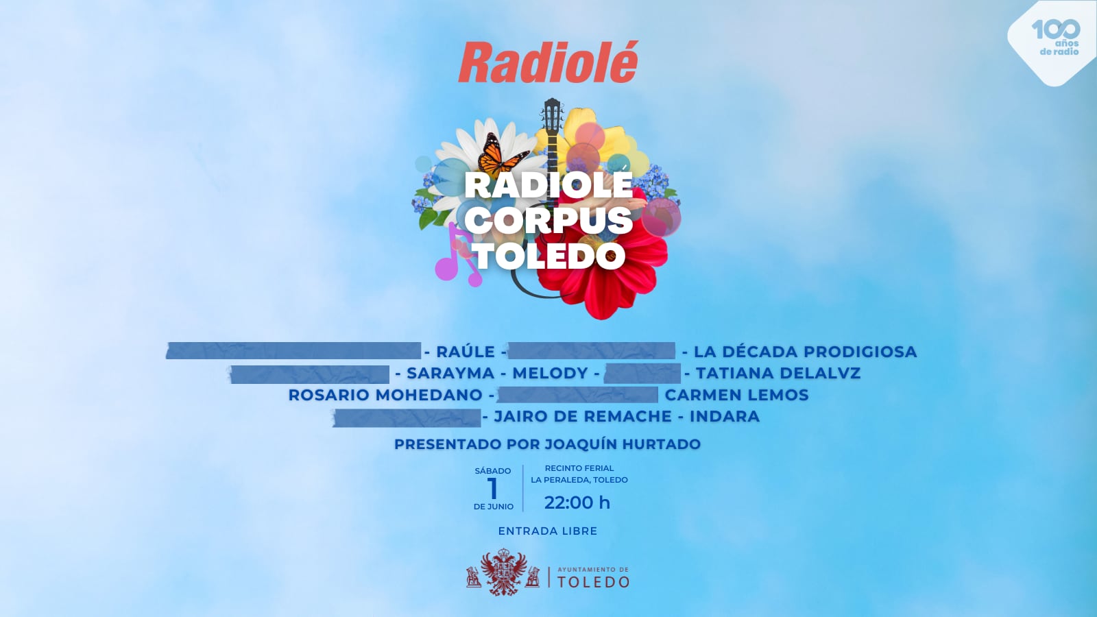 Imagen del primer avance de cartel del primer festival de Radiolé para el Corpus en Toledo