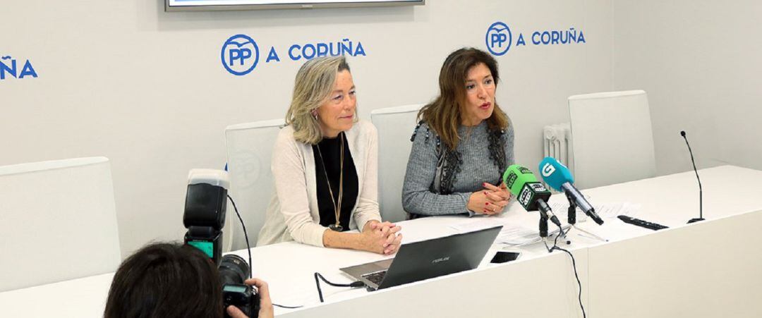 Rosa Gallego, portavoz, y Beatriz Mato, candidata