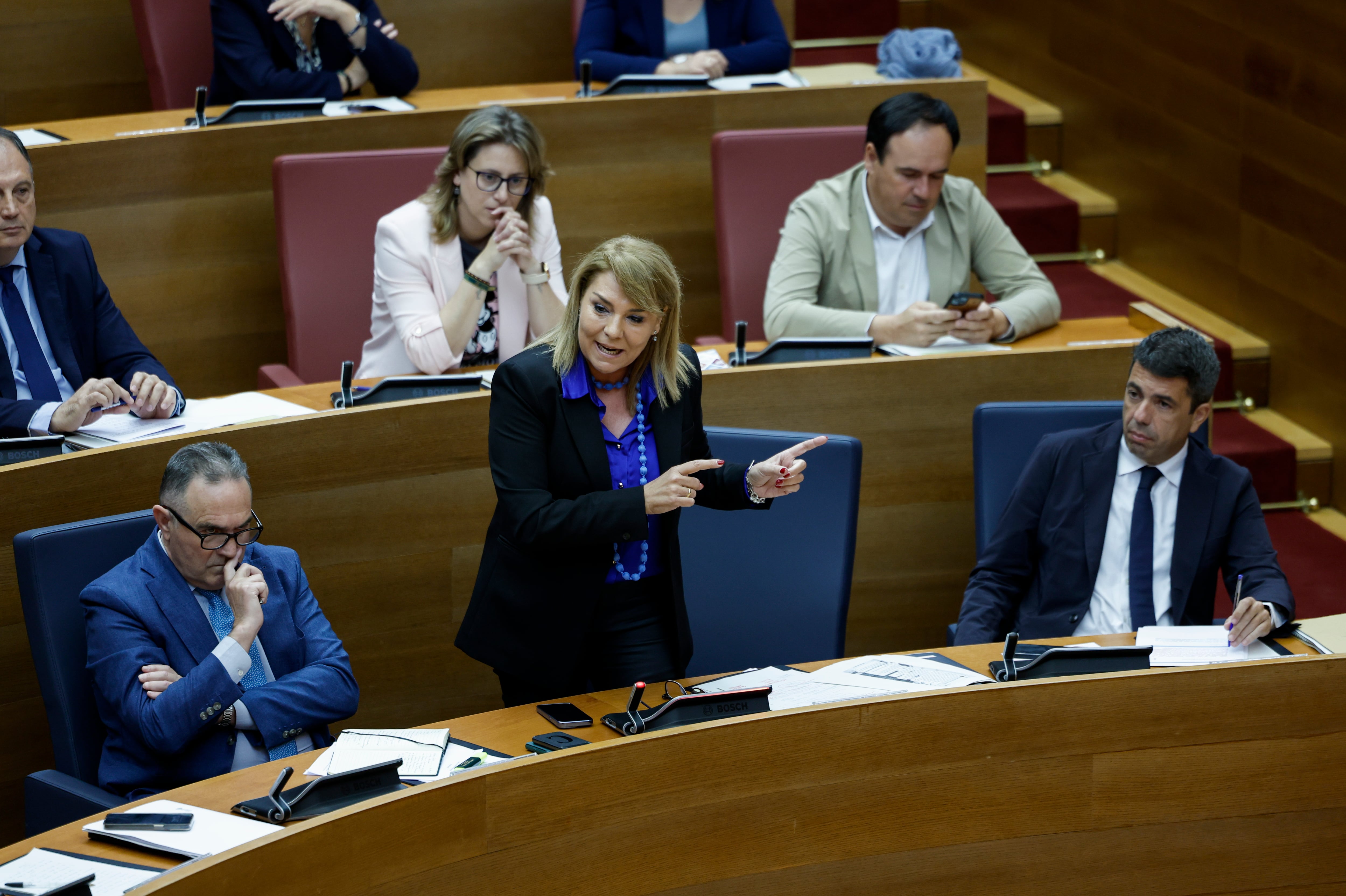  La vicepresidenta primera, Susana Camarero, durante una intervención en les Corts
